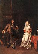 METSU, Gabriel The Hunter and a Woman sg oil painting picture wholesale